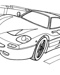 Ausmalbild Ferrari kostenlos 2