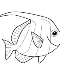 Ausmalbild Fisch kostenlos 1