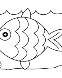 Ausmalbild Fisch kostenlos 2