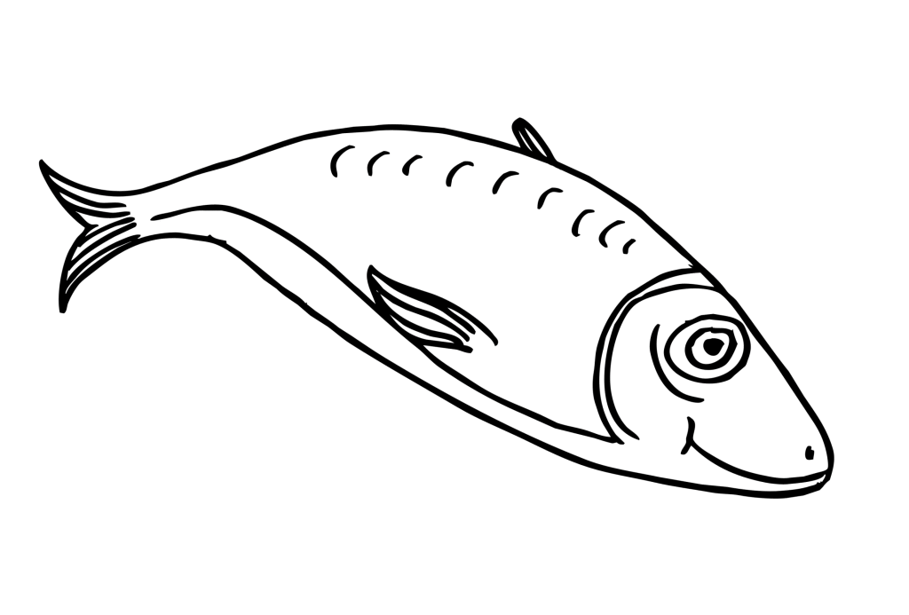 Ausmalbild Fisch kostenlos 3