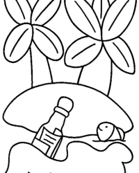 Ausmalbild Flasche kostenlos 1
