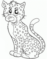 Ausmalbild Gepard kostenlos 2