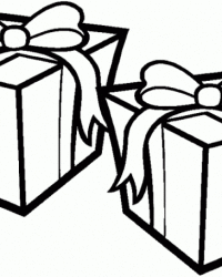 Ausmalbild Geschenk kostenlos 1