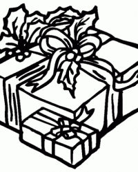 Ausmalbild Geschenk kostenlos 2