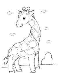 Ausmalbild Giraffe kostenlos 1