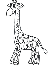 Ausmalbild Giraffe kostenlos 3