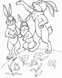 Ausmalbild Hase kostenlos 2