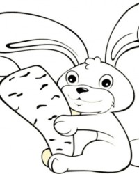 Ausmalbild Hase kostenlos 3