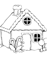 Ausmalbild Haus kostenlos 1