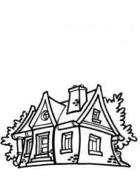 Ausmalbild Haus kostenlos 2