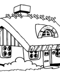 Ausmalbild Haus kostenlos 3