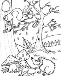 Ausmalbild Herbst kostenlos 2