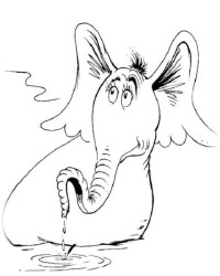 Ausmalbild Horton hört ein hu kostenlos 1