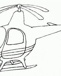 Ausmalbild Hubschrauber kostenlos 2