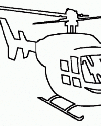 Ausmalbild Hubschrauber kostenlos 3