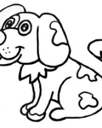 Ausmalbild Hund kostenlos 3
