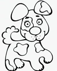 Ausmalbild Hund kostenlos 4