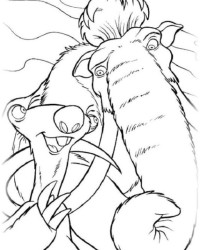 Ausmalbild Ice Age kostenlos 1