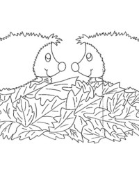 Ausmalbild Igel kostenlos 2