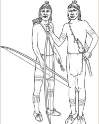 Ausmalbild Indianer kostenlos 2