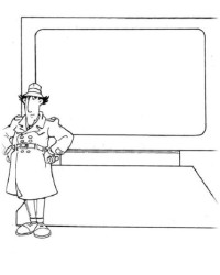 Ausmalbild Inspector Gadget kostenlos 1