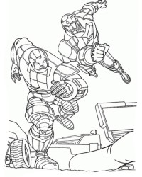 Ausmalbild Iron Man kostenlos 2