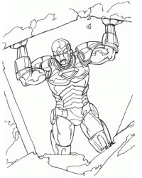 Ausmalbild Iron Man kostenlos 4