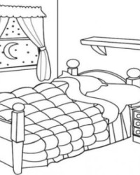 Ausmalbild Kinderzimmer kostenlos 2