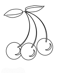 Ausmalbild Kirsche kostenlos 2