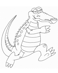 Ausmalbild Krokodil kostenlos 6