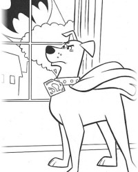Ausmalbild Krypto der Superhund kostenlos 1