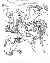 Ausmalbild Kutsche kostenlos 1