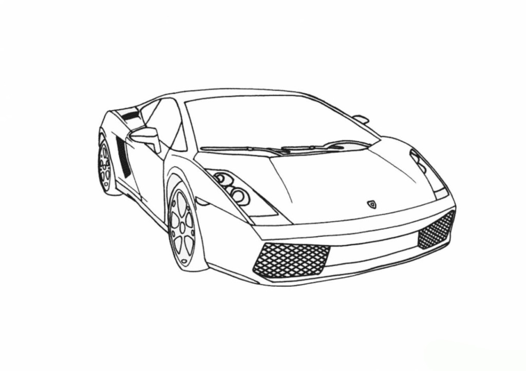 Ausmalbild Lamborghini kostenlos 1