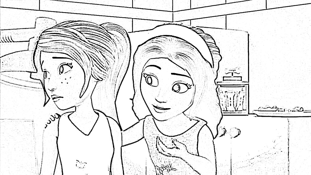 Ausmalbild Lego Friends kostenlos 2