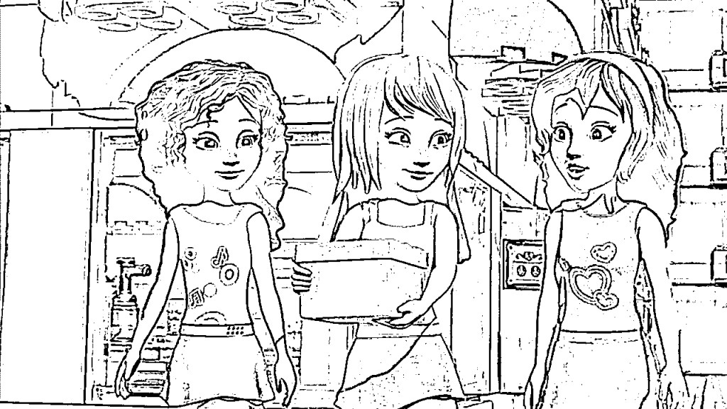Ausmalbild Lego Friends kostenlos 5