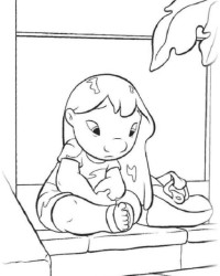Ausmalbild Lilo und Stitch kostenlos 3
