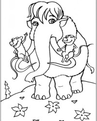 Ausmalbild Mammut kostenlos 1