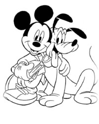 Ausmalbild Micky Maus kostenlos 2