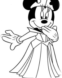 Ausmalbild Minni Maus kostenlos 1