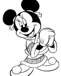 Ausmalbild Minni Maus kostenlos 3
