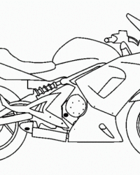 Ausmalbild Motorrad kostenlos 2