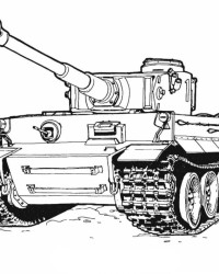 Ausmalbild Panzer  kostenlos 2