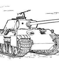 Ausmalbild Panzer kostenlos 3