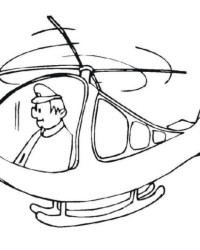 Ausmalbild Pilot kostenlos 2