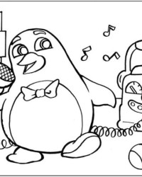 Ausmalbild Pinguin kostenlos 3