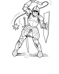 Ausmalbild Ritter kostenlos 1