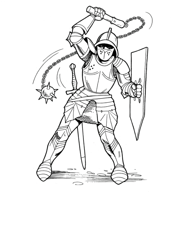 Ausmalbild Ritter kostenlos 1