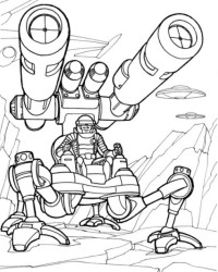 Ausmalbild Roboter kostenlos 1