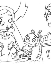 Ausmalbild Roboter kostenlos 2