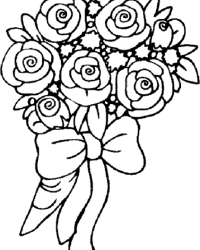 Ausmalbild Rose kostenlos 4
